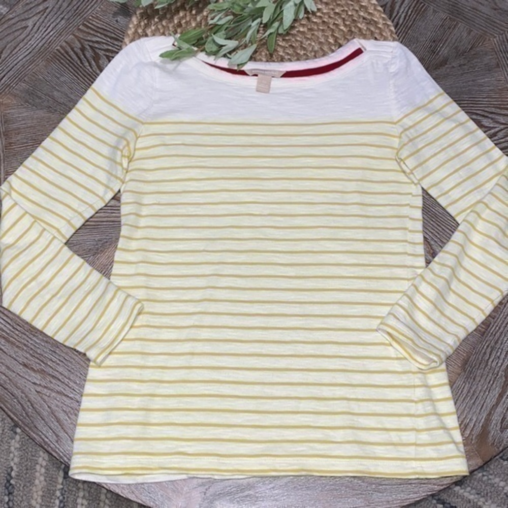 Banana Republic boat neck striped long sleeve XS